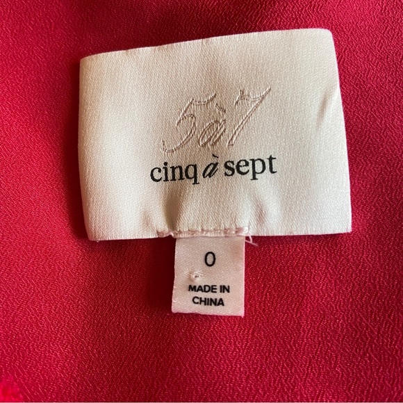 Cinq a sept 100% Silk fully lined Ruffled Dress - Size 0 Zero - NWOT - Picture 7 of 12